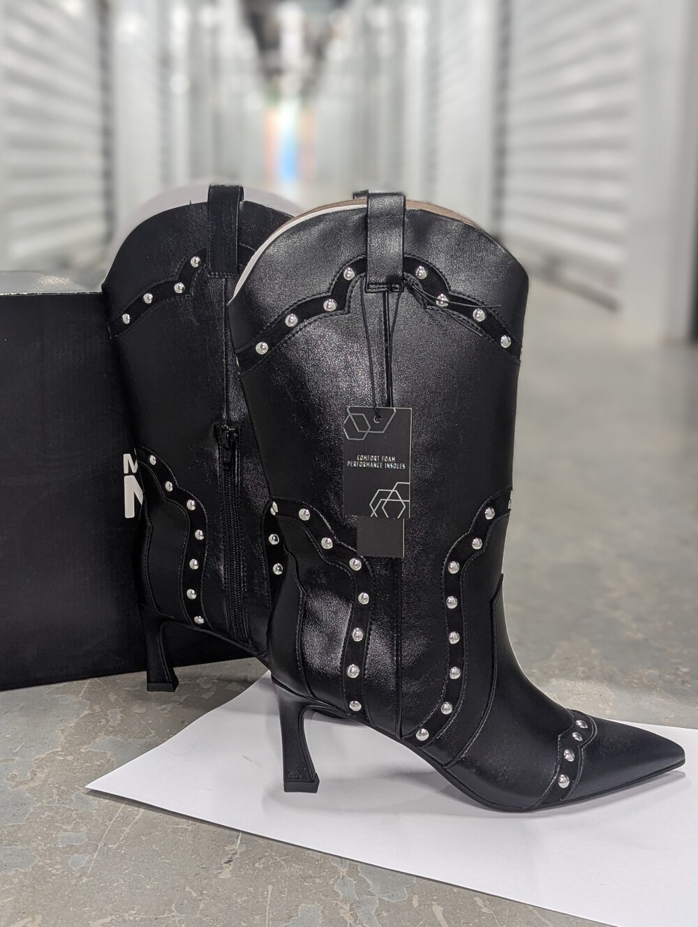 Dark Academia Western Goth Studded Knee High Boots Madden NYC NWT Whimsigoth